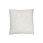 Cuscino quadrato in poliestere bianco a foglia fine 40x40cm Cuscino quadrato in poliestere bianco a foglia fine 40x40cm