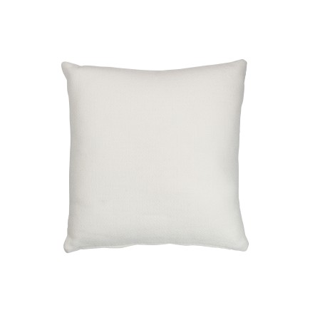 Cojín cuadrado de finas hojas de poliéster blanco de 40x40cm