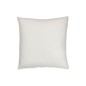 Almofada quadrada com folhas finas em poliéster branco 40x40cm