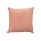 Coussin délavé en lin rose pêche 45x45cm