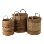 Set de 3 paniers ronds en raphia naturel D31 à 42cm Set de 3 paniers ronds en raphia naturel D31 à 42cm