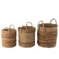 Set de 3 paniers ronds en raphia naturel D31 à 42cm Set de 3 paniers ronds en raphia naturel D31 à 42cm
