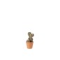 Cactus artificiel irrégulier en pot 26x14x13 cm