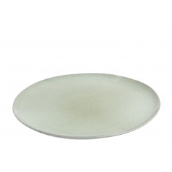 Assiette plate en céramique vert menthe D34cm