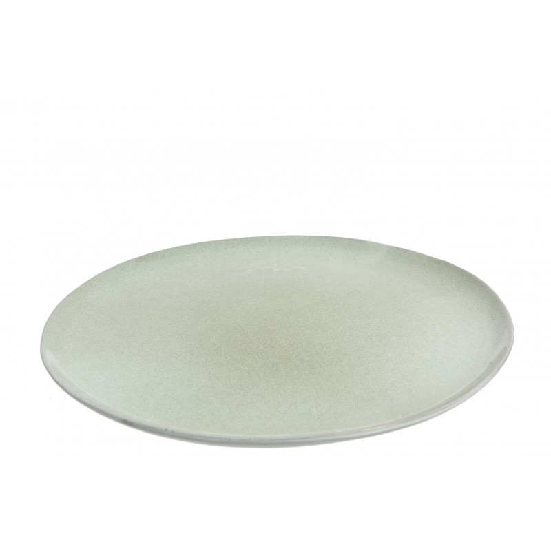 Plato puntos cerámica menta 34 cm