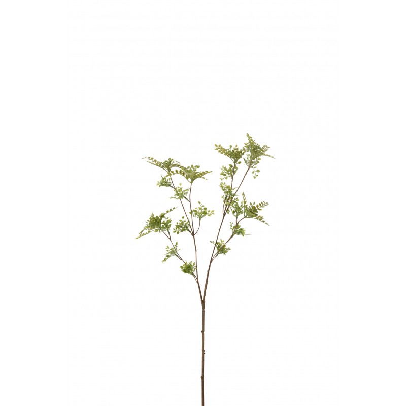 Branche de feuilles en plastique vert 10x10x65 cm