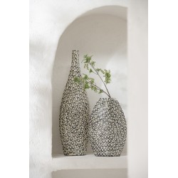 Branche de feuilles en plastique vert 10x10x65 cm