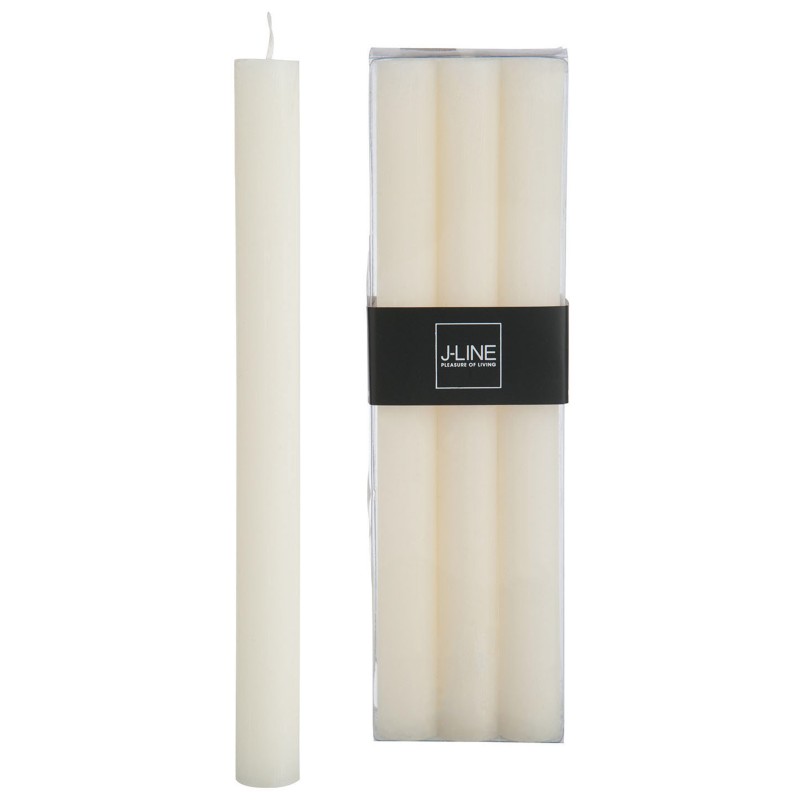 Boite de 6 bougies 13H en Paraffine blanc 7x4.5x24 cm Boite de 6 bougies 13H en Paraffine blanc 7x4.5x24 cm