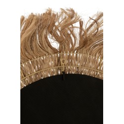 Miroir rond en feuille de bananier D120cm