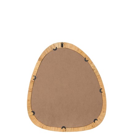 Espelho irregular em rattan natural 60x66cm