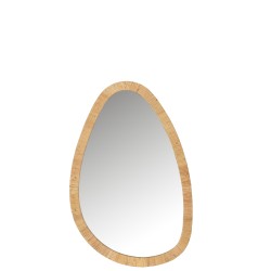 Espelho em rattan natural 46x70cm