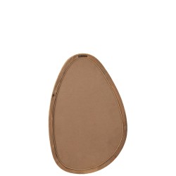 Miroir irrégulier en rotin naturel