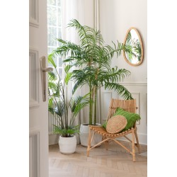 Miroir irrégulier en rotin naturel
