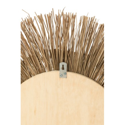 Miroir en paille naturelle D.101cm