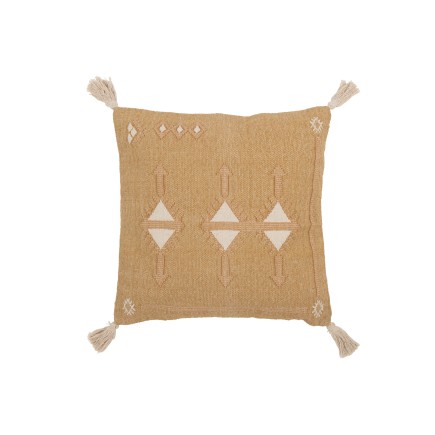 CUSHION TRIANG+TASS COT NAT/WH