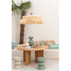 TABLE GIGOGNE LISE FER VERTE