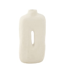 POT SQUARE PAPER MACHE WHITE