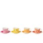 Juego de 4 tazas de café y platillos de cerámica blanca 220ml