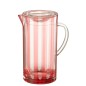 Carafe à eau en plastique rouge 14x14x26.5 cm