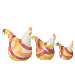S/3 HENS LINES DOLOMIT ORA MIX