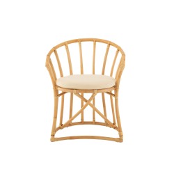 Chaise coussin en rotin naturel 60x61x70 cm