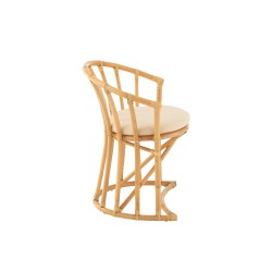 Chaise coussin en rotin naturel 60x61x70 cm