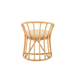 Chaise coussin en rotin naturel 60x61x70 cm