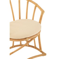 Chaise coussin en rotin naturel 60x61x70 cm