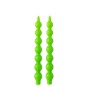Caja de 2 velas torcidas 3h en parafina verde 7.5x3x26 cm