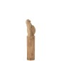 Éléphant sur socle en bois naturel 14.5x10x52 cm