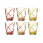 Boite de 6 verres en plastique rouge D.9 cm