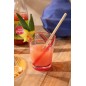 Boite de 6 verres en plastique rouge D.9 cm