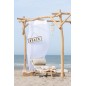 Suspension carrousel en coquillage blanc 16x16x57 cm Suspension carrousel en coquillage blanc 16x16x57 cm