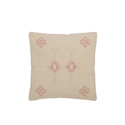 CUSHION DIAM+ARRO COTT CR/PK