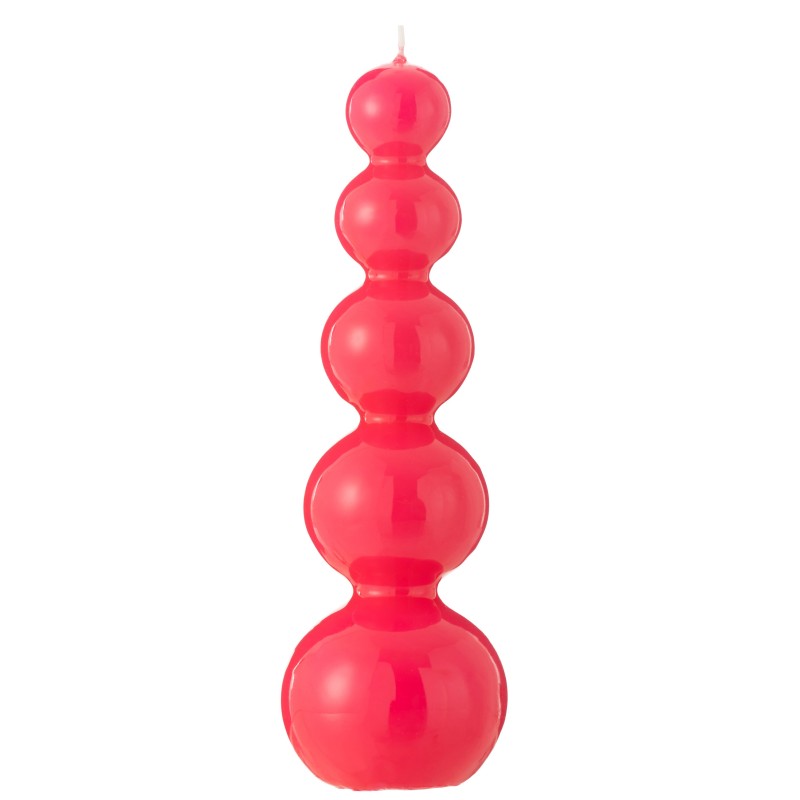 Candela a forma di zucca 25H rosa 7.5x7.5x23 cm