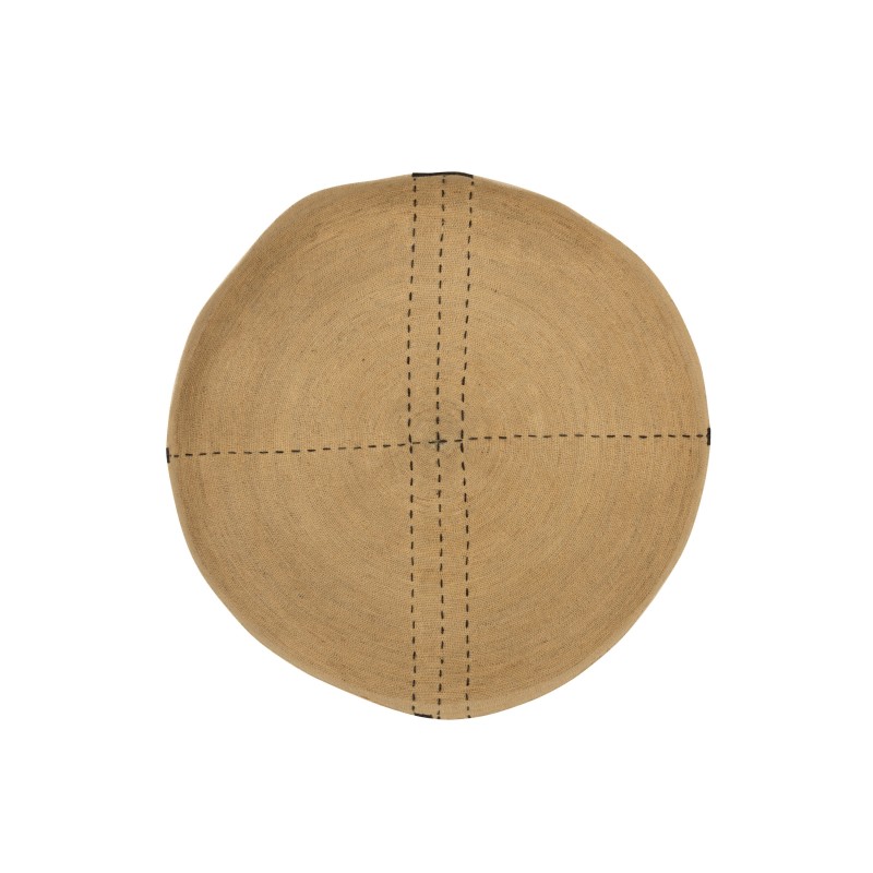 Plato decorativo de pared en junco de mar natural/negro 100x100x5 cm Plato decorativo de pared en junco de mar natural/negro 100x100x5 cm