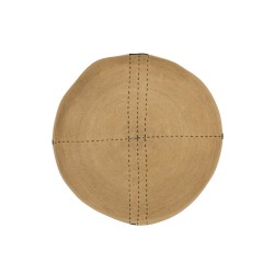 Plato decorativo de pared en junco de mar natural/negro 100x100x5 cm