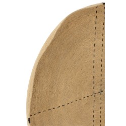 Plato decorativo de pared en junco de mar natural/negro 100x100x5 cm
