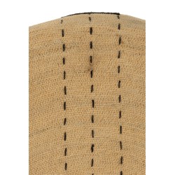 Plato decorativo de pared en junco de mar natural/negro 100x100x5 cm