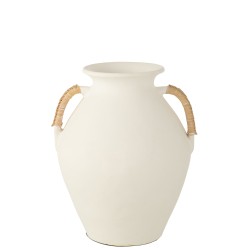 VASE 2 POIGNEES TERRA BLA/NAT