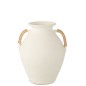 Vase en terracotta blanc 34x34x43 cm