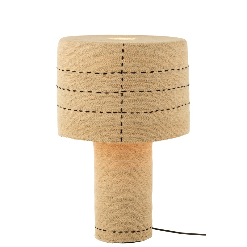 Lampe pointilles en roseau beige 38x38x60 cm Lampe pointilles en roseau beige 38x38x60 cm