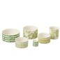 Set de 6 plats apéro avec plateau en céramique vert 30x30x9 cm