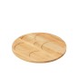 Juego de 6 platos aperitivo con bandeja de cerámica verde 30x30x9 cm