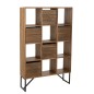 Armario con cajones de metal natural 100x30x158 cm Armario con cajones de metal natural 100x30x158 cm