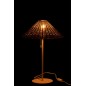 Lampe en métal et rotin blanc et naturel 32x32x50 cm Lampe en métal et rotin blanc et naturel 32x32x50 cm
