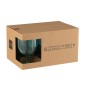 Boite de 6 verres à vin en plastique bleu H.15 cm