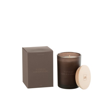 Vela aromática «Vainilla Gourmet» 38h en parafina 8.5x8.5x12.5 cm