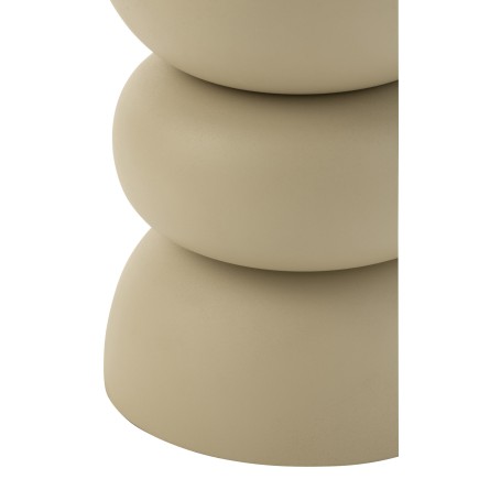 Table d’appoint en aluminium beige 32x32x43.5 cm