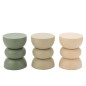 Table d’appoint en aluminium beige 32x32x43.5 cm Table d’appoint en aluminium beige 32x32x43.5 cm
